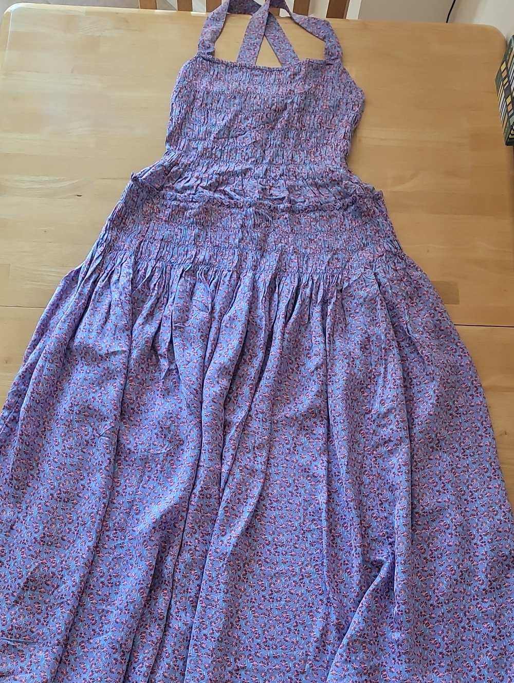J. Crew Smocked Midi Dress in Summer Fields Print